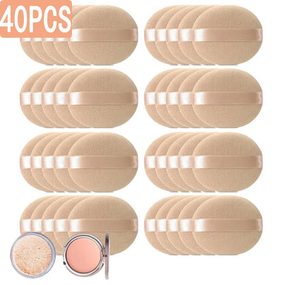 1/20/40PCS Soft Velvet Makeup Sponge Loose Powder Cosmetic Puff Double Face Makeup Sponge Concealer Wet Dry Makeup Tool
